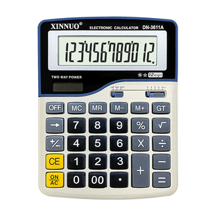 信诺计算器DN-3611A财务会计财管办公商务型商务款太阳能计算机