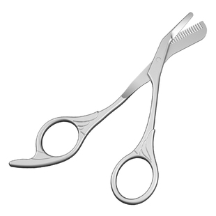 德国卓旗带梳子修眉剪刀小眉毛美容剪修剪器尖头不锈钢假睫毛化妆