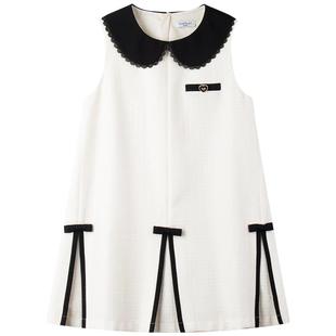 【浪漫交响曲】细闪亮丝小香风连衣裙女童蝴蝶结贵气小香裙秋