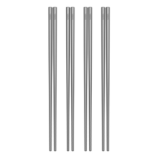 康宁纯钛筷子家用高级食品级高档金属抗菌防霉耐高温加长个人专用