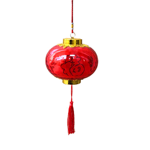 小灯笼发光led亚克力福字水晶红灯带灯电池新年春节儿童手提灯笼