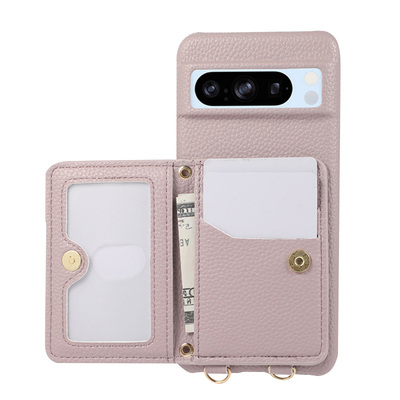 斜挎零钱包适用于谷歌pixel8手机壳pixel8pro带挂绳7a插卡Googlepixel7pro卡包防摔6a高级感皮革硬壳支架外壳