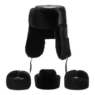 老式雷锋帽军款帽子男款老年人帽子加厚冬季东北护耳帽棉帽老太太