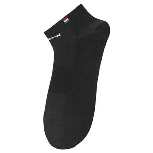意尔康男袜男款跑步运动短袜透气吸汗男士春秋无骨袜子男生黑色