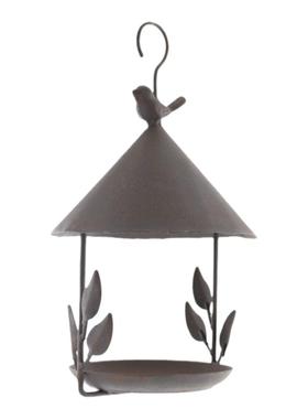 美式乡村田园风铁质做旧房子小鸟