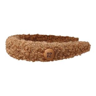 韩国可爱羊羔毛发箍女高颅顶黑色外出压发头箍时尚百搭高级感头饰