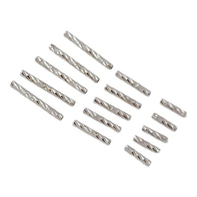 白金色保色直管手链刻面直管子