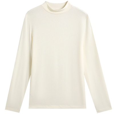 软糯Q弹羊毛天丝加薄绒打底衫女