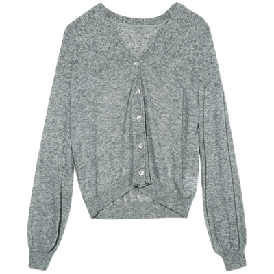 【羊毛精选】ZOLLE因为杂色渐变温暖软糯感开衫外套女舒适秋冬