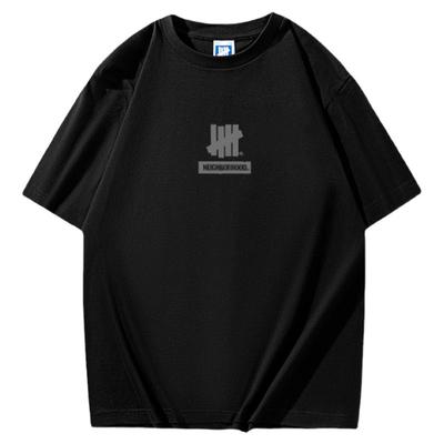 五道杠短袖男女同款宽松T恤