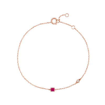 enzo18K金红宝石钻石手链