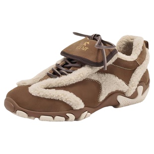 COCKTT【拉菲德训】冬季新款时尚加绒德训鞋女鞋保暖休闲毛毛鞋