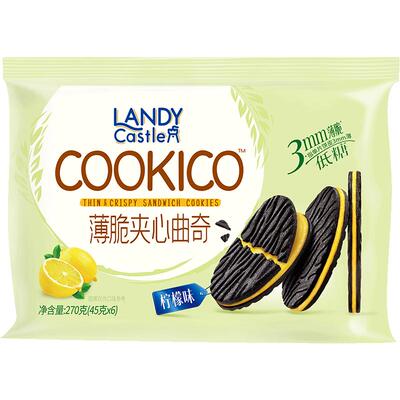 好吃点夹心饼干薄脆柠檬味零食