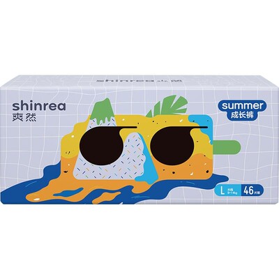 爽然Summer纸尿裤4包超柔超薄透气男女宝宝专用婴儿尿不湿拉拉裤