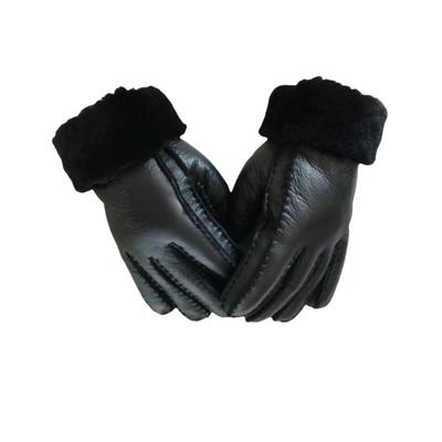 新款冬季高档男女羊皮毛分指手套