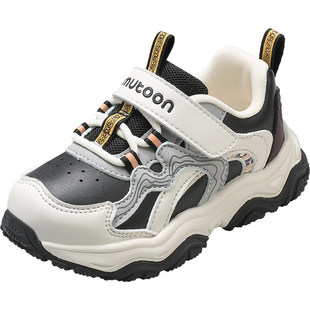 牧童童鞋儿童运动鞋春秋男童轻便缓震跑步鞋时尚皮面户外女童鞋子