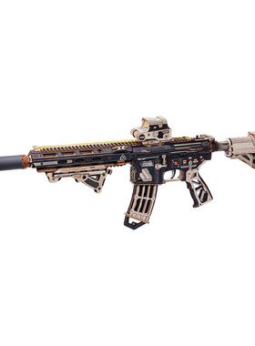ROKR若客M416木质突击步枪玩具