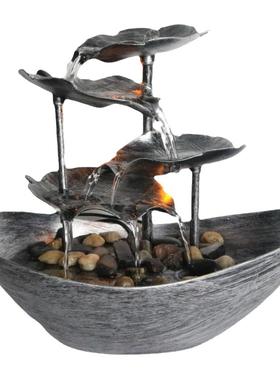 招财流水家居客厅循环水喷泉摆件