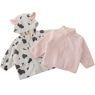 宝宝冲锋外套三合一儿童秋冬季加厚保暖防风衣男童拜年服女童上衣