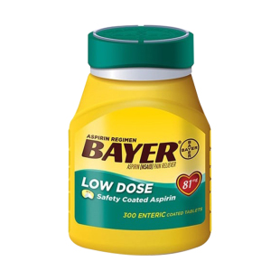 【自营】拜耳阿司匹林肠溶片Aspirin缓解疼痛止疼抗炎消炎药300片
