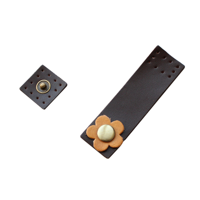 五瓣花款层皮搭扣diy箱包配件