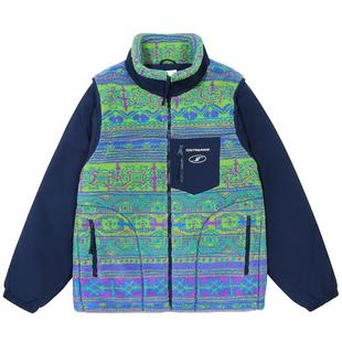 罗云熙同款GUUKA潮牌撞色羊羔绒棉服男冬 民族风立领加厚外套棉衣