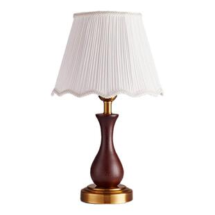 新中式中古风充电小台灯轻奢美式复古客厅书房卧室床头灯酒店民宿