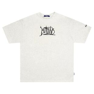 BUFU美式国潮牌字母短袖T恤男女夏季情侣百搭美式简约半袖上衣tee