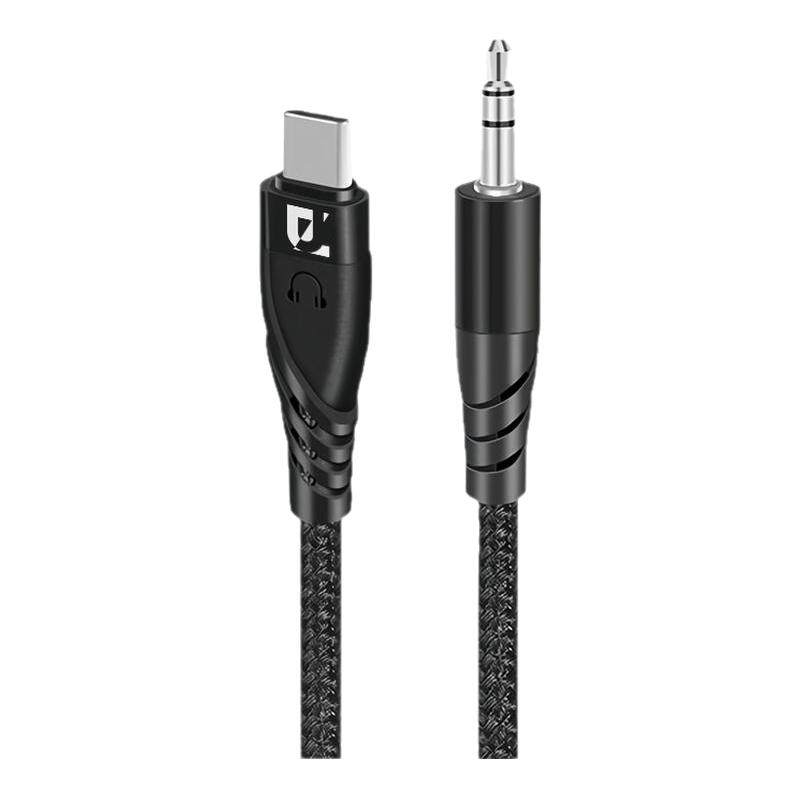 锐斯Type-C转3.5mm音频线typec输出转换车载aux音频线播放器头适用苹果华为手机话筒麦克风K歌录音线