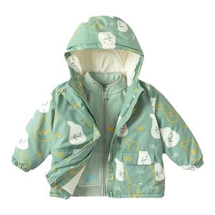 【一衣三穿】嘟嘟家儿童满印外套冬装宝宝两件套男童加厚上衣秋冬
