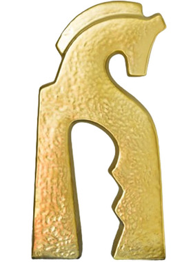 仿金属锤纹抽象马陶瓷摆件