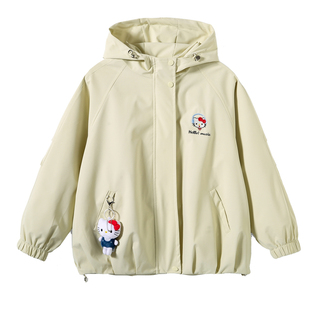 女童外套春秋2026新款中大儿童超好看春季女孩初中生春装连帽风衣