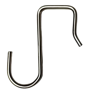 实心304不锈钢方形卡口挂钩阳台防盗网方管凉晒勾商场会展S形钩子