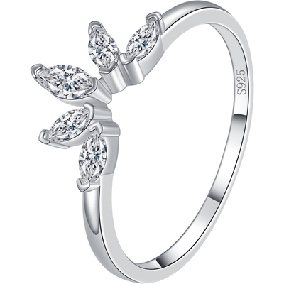 原创设计风纯银镶嵌锆石欧美戒指