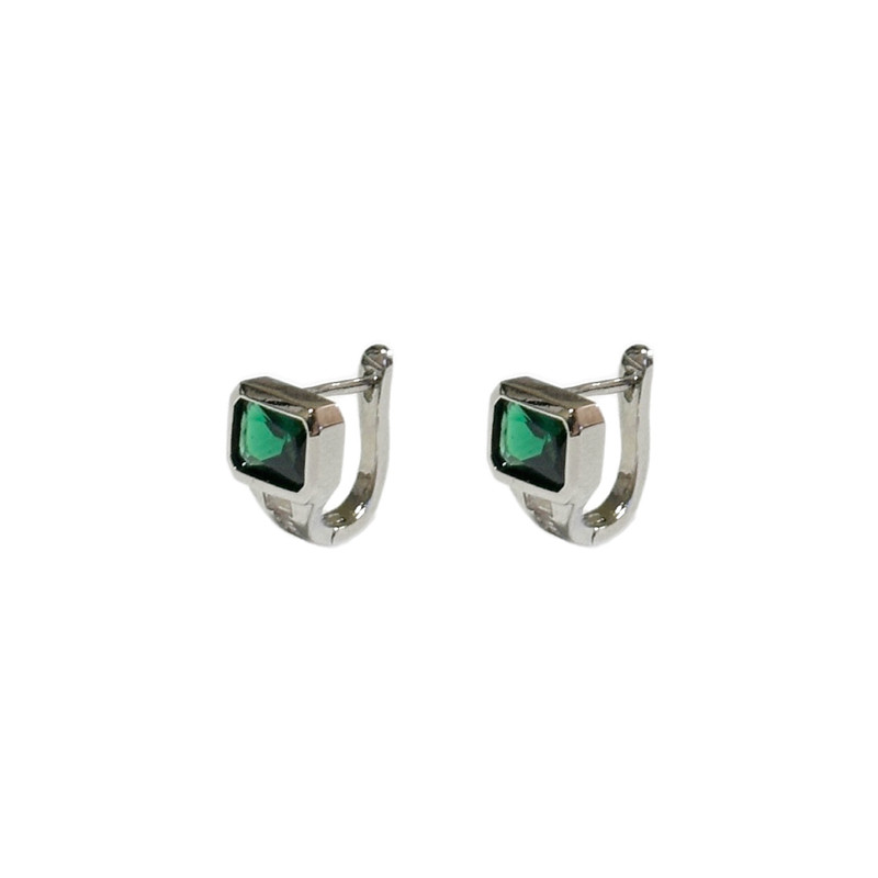 Komeiku祖母绿U型耳环