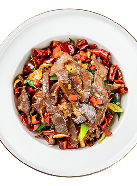 老铁腊黄牛肉宴席干锅炒菜食材