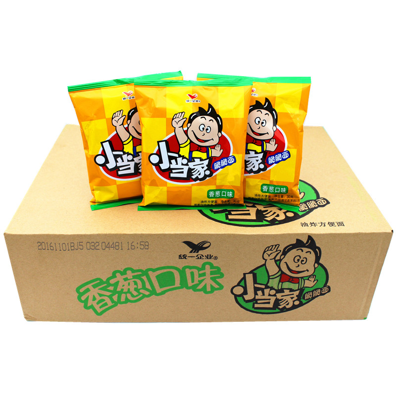 统一小当家干脆面整箱40袋脆脆面点心面方便面干吃面80后怀旧零食
