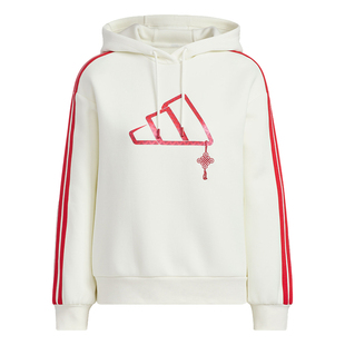 休闲双面针织连帽卫衣女装春季adidas阿迪达斯轻运动