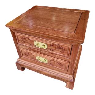 进口红木床头柜菠萝格木床边柜金花梨木卧室收纳柜高端全实木柜子