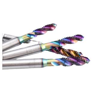 GULING公制七彩盲孔螺旋丝攻M1M2M2.5M3M4M5M6-M12高效铜铝用丝锥