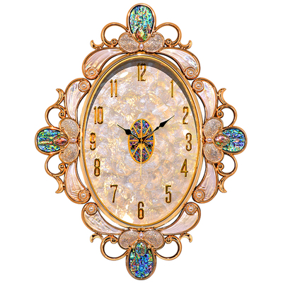 欧式美式贝壳挂钟轻奢高级感艺术