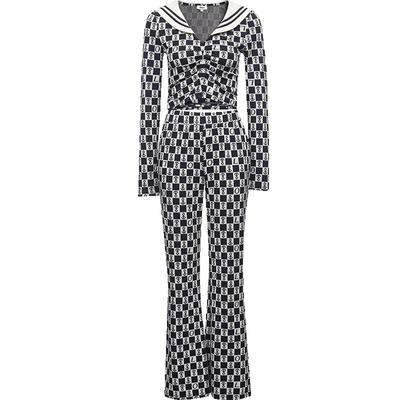 ONLY海军领短款卫衣套装