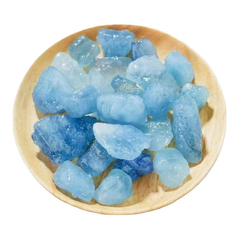 天然海蓝宝原石大颗粒摆件dly吊坠手链饰品蓝色水晶矿石标本装饰
