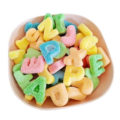 【形状超多】正品酸沙字母多形状糖果软糖混合解馋果味橡皮糖零食