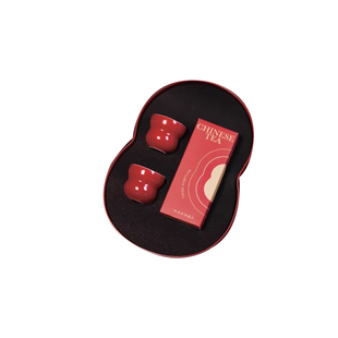 福禄东方新年伴手礼双层葫芦水晶盒茶盘商务类礼品一礼三用高级感