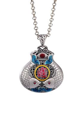 乡恋情女士吊坠纯银复古