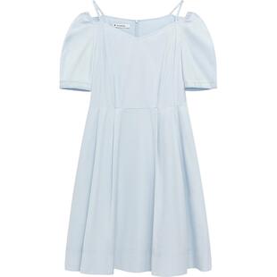 【播奥莱】播露肩连衣裙商场同款2024夏甜美a字短裙BDR2LD1699