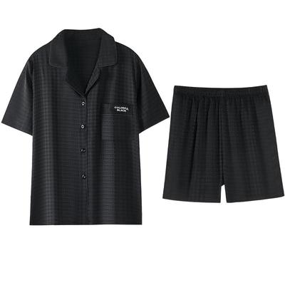 睡衣男士夏季冰丝短袖短裤家居服
