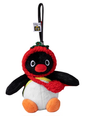 正版Pingu企鹅家族换装毛绒挂件