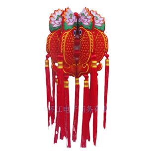 大号立体鱼灯挂件中国风刺绣花庆阳香包室内客厅挂饰布艺工艺品